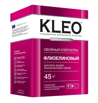 Клео EXTRA 45 клей обойный для флизелиновых обоев 45кв.м.320г/20/